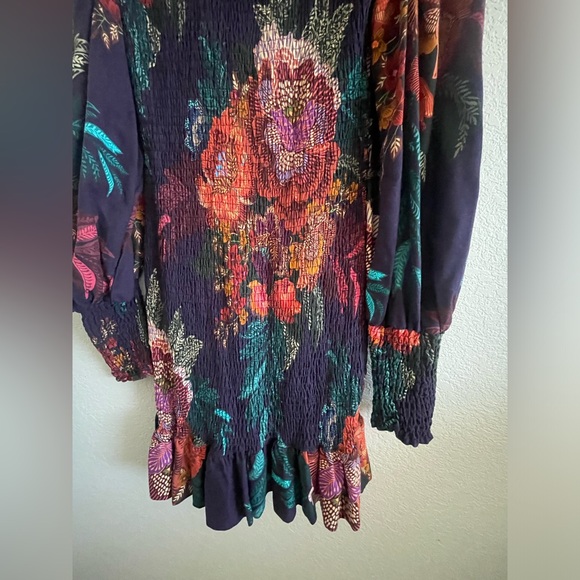 FARM Rio flower scarves smocked dress - Picture 9 of 10